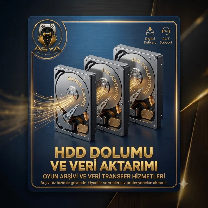 1 TB Oyun Yüklü Harici HDD (PS4 GoldHEN & PS5 etaHEN Uyumlu)